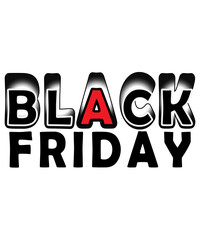 Black Friday text with splashes