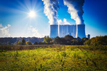 Braunkohlekraftwerk Schwarze Pumpe Lausitz - Kraftwerk - Power Plant - Kohle - Fossile Energie -...