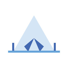 Fototapeta premium Camping tent vector icon symbol design