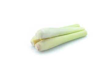 lemon grass on white background.