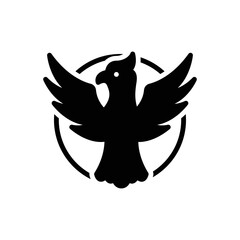 Black solid icon for phoenix
