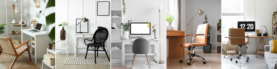 Collection of stylish office interiors