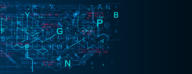 Vector illustration, Hi-tech digital technology and engineering theme