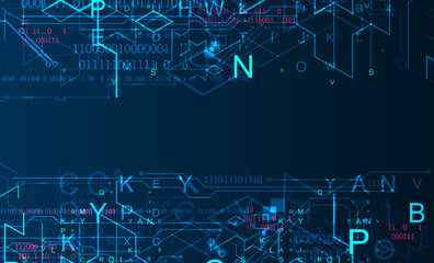 Vector illustration, Hi-tech digital technology and engineering theme