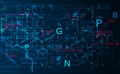 Vector illustration, Hi-tech digital technology and engineering theme