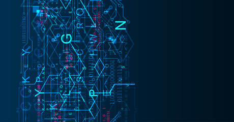 Vector illustration, Hi-tech digital technology and engineering theme