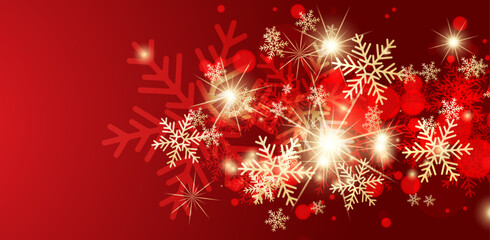 Naklejka na ściany i meble Winter pattern of snowflakes. Background christmas, snow design, vector illustration