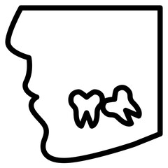 wisdom teeth gum human dental icon