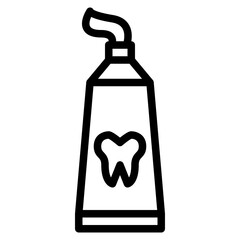toothpaste hygienic dental teeth icon