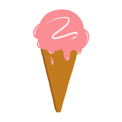 ice cream icon, strawberry gelato