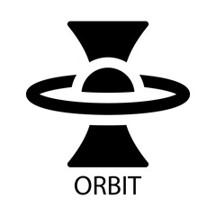 orbit space icon vector illustration