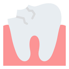 broken teeth dental healthcare icon