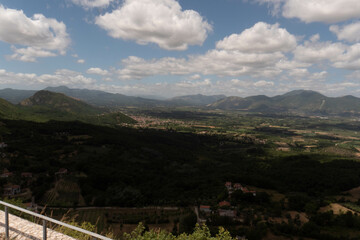 Fototapeta na wymiar Panoramic view of Pietravairano, a village in the province of Caserta, Italy.