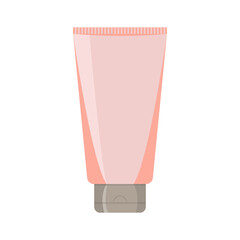 Vector illustration of cosmetic tube on a white background.