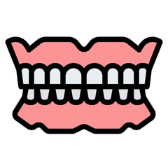 denture false teeth artificial dental icon