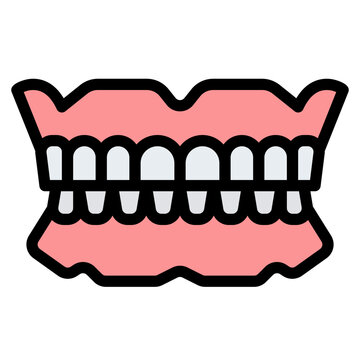 denture false teeth artificial dental icon