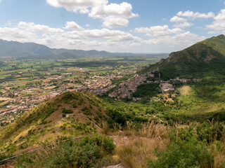 Fototapeta premium Panoramic view of Pietravairano, a village in the province of Caserta, Italy.