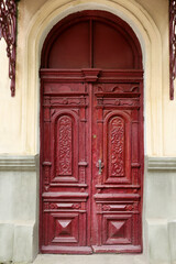 Old building with vintage ornate doors