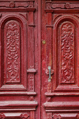 Beautiful vintage ornate doors, closeup