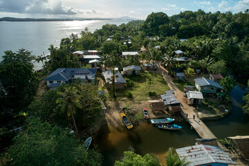 Wagina, remote Solomon Islands village centre, global south Pacific