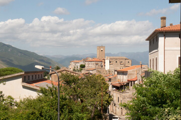 Fototapeta na wymiar Pietravairano, a medieval village in the province of Caserta, Italy.