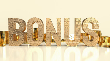 The gold bonus for business or game concept 3d rendering