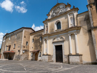 Obraz premium Pietravairano, a medieval village in the province of Caserta, Italy.