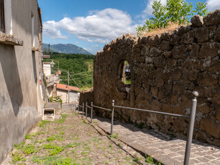 Pietravairano, a medieval village in the province of Caserta, Italy.