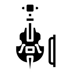 double bass instrument musical music icon