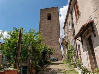 Fototapeta na wymiar Pietravairano, a medieval village in the province of Caserta, Italy.