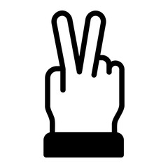 Obraz premium victory glyph icon