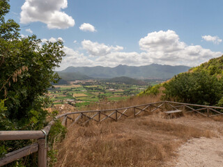 Panoramic view of Pietravairano, a medieval village in the province of Caserta, Italy.