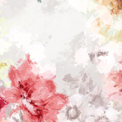 Beautiful elegant rose flower floral illustration