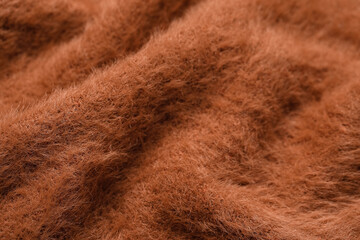 Closeup view of fluffy fabric texture as background