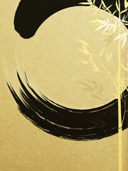 Japanese style background material depicting  bamboos