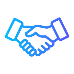 handshake gradient icon
