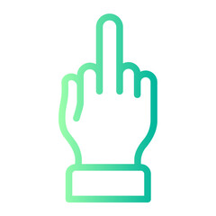 middle finger gradient icon