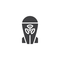 Nuclear weapon vector icon