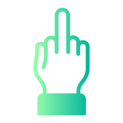 middle finger gradient icon