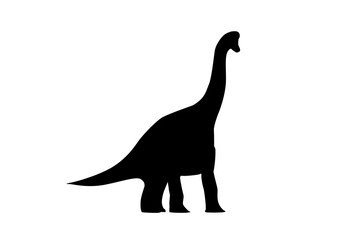 silhouette of a dinosaur on a white background