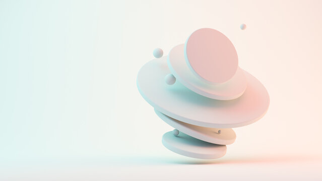 Abstract floating shapes