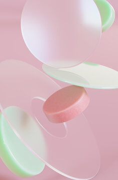 Abstract floating shapes