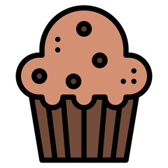 muffin sweets chocolate bakery icon