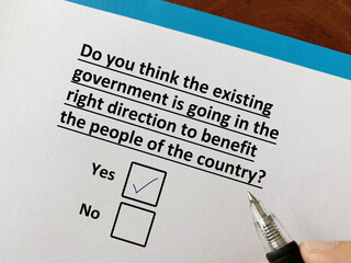 Questionnaire about election