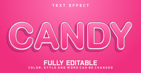 Editable text style effect - Candy text style effect