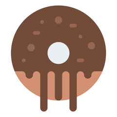 donut sweets chocolate bakery icon