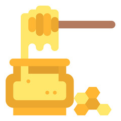 honey sweets jam bakery icon