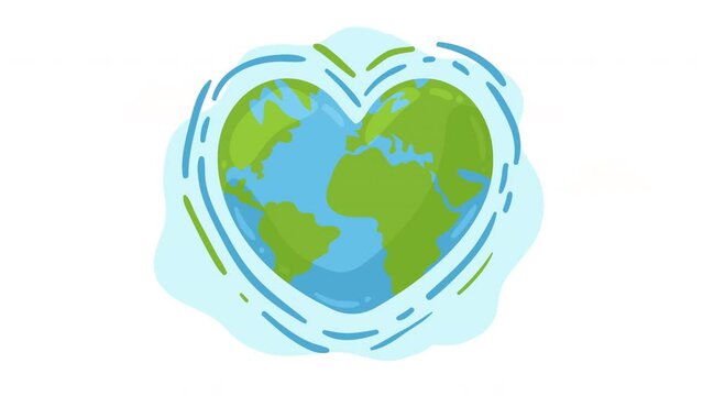 earth planet heart ecology animation