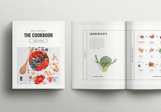 Healthy Cookbook Recipe Book Layout
