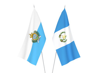 San Marino and Republic of Guatemala flags